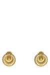Alessandra Rich Metal Earrings With Embellished Texture And Textured Finish In Crygold