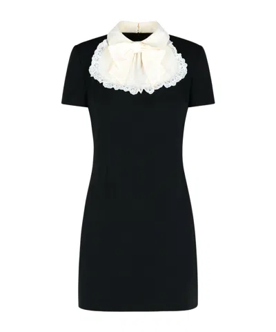 ALESSANDRA RICH ALESSANDRA RICH BOW-DETAILED DRESS