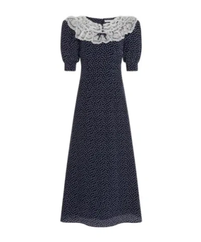 Alessandra Rich Short Sleeve Dress In Black