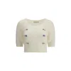 Alessandra Rich Women Short Sleeve Mohair Sweater