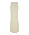 Alessandra Rich Ivory Stretch Crepe Skirt In Neutral