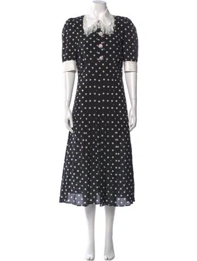 Pre-owned Alessandra Rich Silk Dress In Black