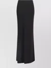 Alessandra Rich Fluid Black Silk Crepe Maxi Skirt With Lined Elegance In Black