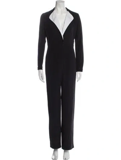 Pre-owned Alessandra Rich Silk Jumpsuit In Black