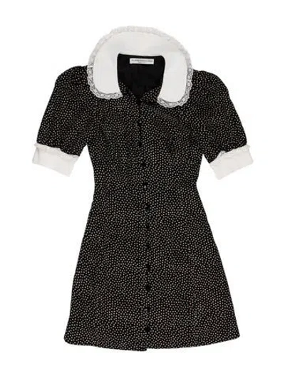 Pre-owned Alessandra Rich Silk Long Dress In Black