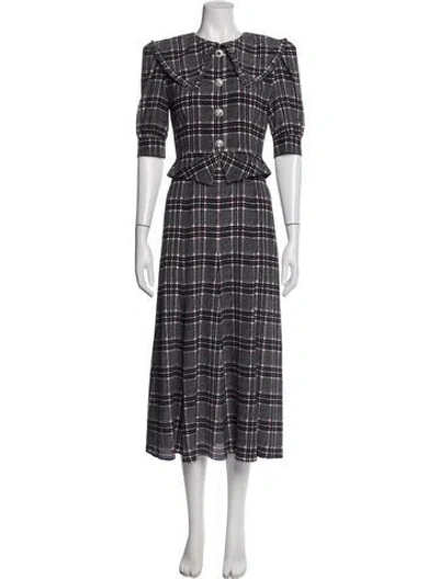 Pre-owned Alessandra Rich Silk Long Dress In Multi