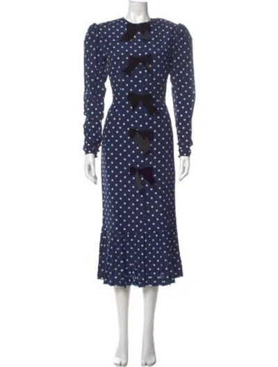 Pre-owned Alessandra Rich Silk Long Dress In Neutral