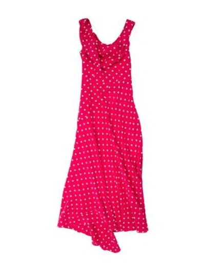 Pre-owned Alessandra Rich Silk Long Dress In Pink