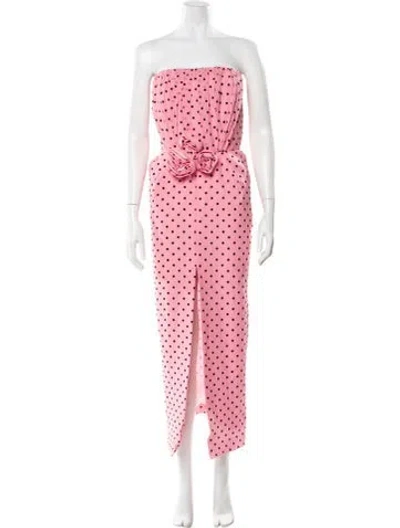 Pre-owned Alessandra Rich Silk Midi Length Dress In Pink