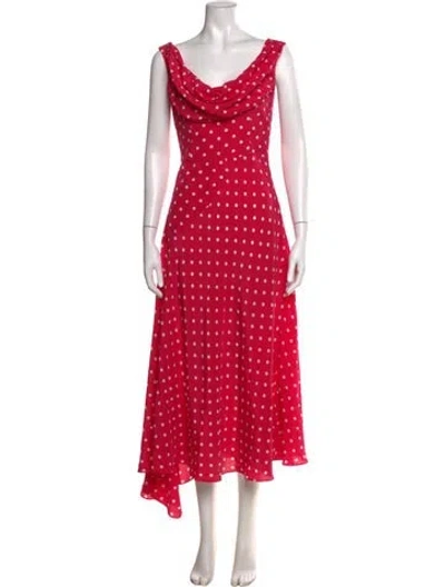 Pre-owned Alessandra Rich Silk Midi Length Dress In Pink