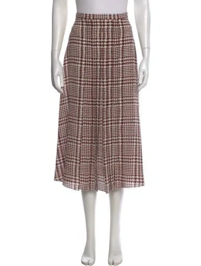 Pre-owned Alessandra Rich Silk Midi Length Skirt In Multi