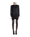 Alessandra Rich Long-sleeve Silk Dress In Black