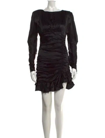 Pre-owned Alessandra Rich Silk Mini Dress In Black/neutrals