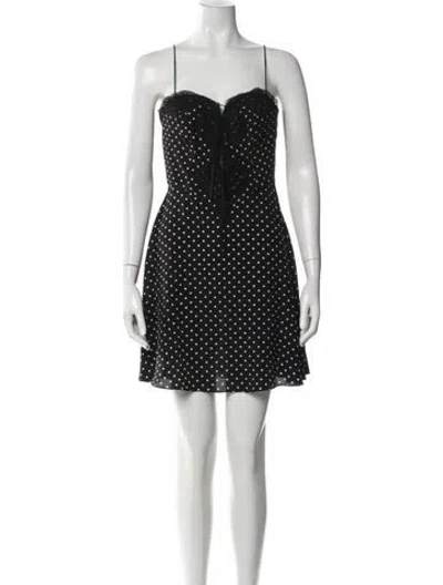 Pre-owned Alessandra Rich Silk Mini Dress In Blue