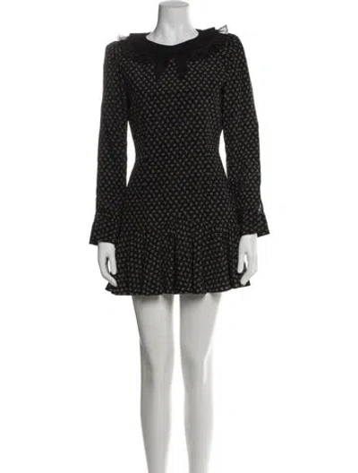 Pre-owned Alessandra Rich Silk Mini Dress In Gray