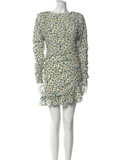 Pre-owned Alessandra Rich Silk Mini Dress In Green