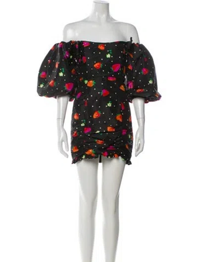 Pre-owned Alessandra Rich Silk Mini Dress In Multi
