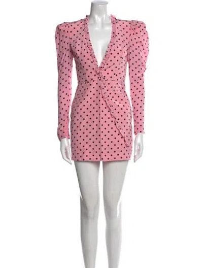Pre-owned Alessandra Rich Silk Mini Dress In Pink