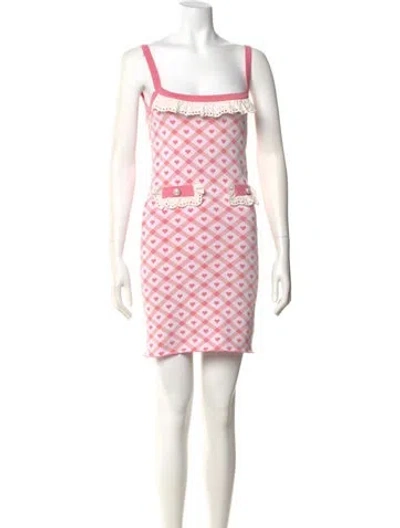 Pre-owned Alessandra Rich Silk Mini Dress In Pink