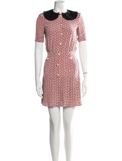 Pre-owned Alessandra Rich Silk Mini Dress In Pink