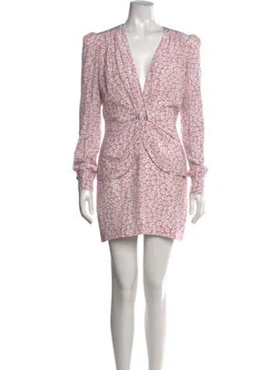 Pre-owned Alessandra Rich Silk Mini Dress W/ Tags In Pink