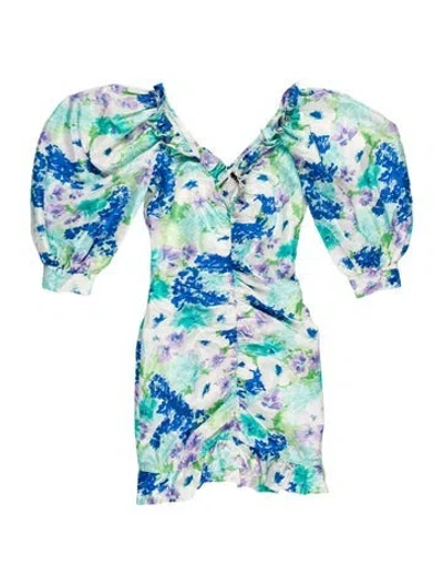 Pre-owned Alessandra Rich Silk Mini Dress W/ Tags In White