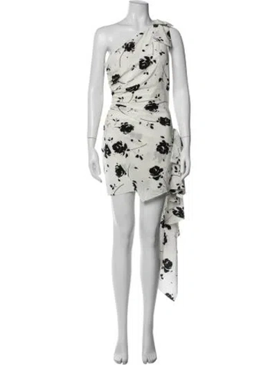 Pre-owned Alessandra Rich Silk Mini Dress W/ Tags In White