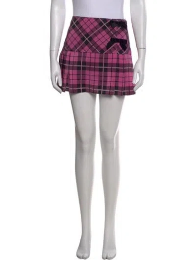 Pre-owned Alessandra Rich Silk Mini Skirt In Neutral