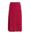 Alessandra Rich Silk Pleated Midi Skirt
