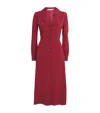 Alessandra Rich Womens Polka-dot Puffed-sleeves Silk Midi Dress Bordeaux Black In Red