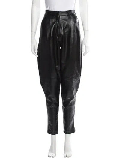 Pre-owned Alessandra Rich Silk Wide Leg Pants In Black
