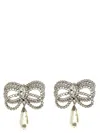 Alessandra Rich Hypoallergenic Brass Earrings In Silver