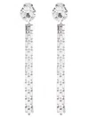 Alessandra Rich Crystal Embellished Fringed Dangling Earrings In Metallic