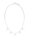 Alessandra Rich Silver Heart Charms Belt In Silver