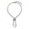 Alessandra Rich Crystal-embellished Necklace In Silver