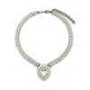Alessandra Rich Crystal-embellished Necklace In Silver