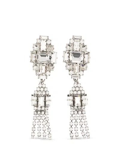 Alessandra Rich Silver Tassel Earrings