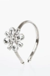 Alessandra Rich Silver-tone Effect Metal Hairband With Crystals