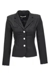 Alessandra Rich Tailored Fit Lace-up Blazer Jacket