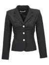 Alessandra Rich Tailored Fit Lace-up Blazer Jacket