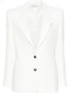 Alessandra Rich Single-breasted Bouclé Blazer In White
