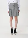 Alessandra Rich Houndstooth Wool & Lurex Mini Skirt In Schwarz
