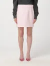 Alessandra Rich Checked Tweed Mini Skirt With Sequin Embellishment In Blue