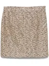 Alessandra Rich Lurex Tweed Mini Skirt In Black
