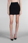 Alessandra Rich Skirt In Black Wool In Black