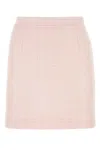 Alessandra Rich Checked Tweed Mini Skirt With Sequin Embellishment