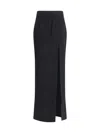 Alessandra Rich Tweed Long Skirt In Black