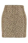Alessandra Rich Multicolor Lurex Tweed Mini Skirt In Multicoloured