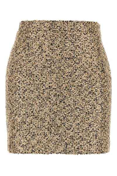 Alessandra Rich Multicolor Lurex Tweed Mini Skirt