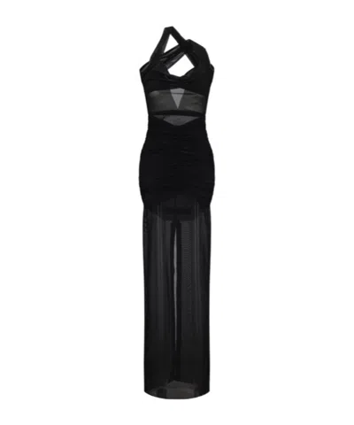 Alessandra Rich Sleeveless Dress In Black